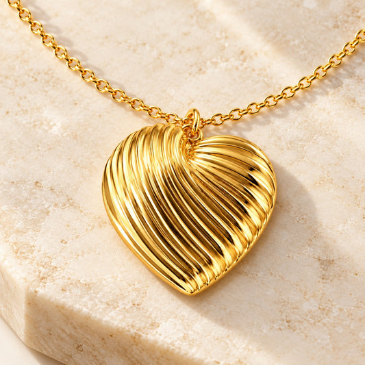 Chiseled Heart Pendant Necklace VIP