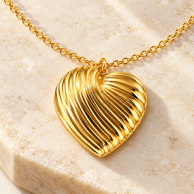Chiseled Heart Pendant Necklace VIP