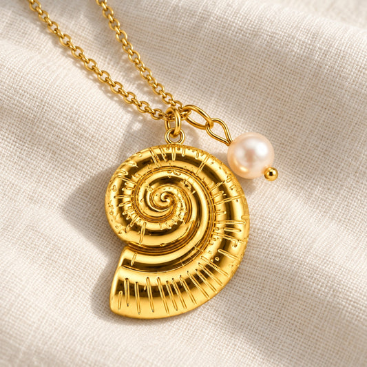 Conch Pearl Pendant Necklace VIP