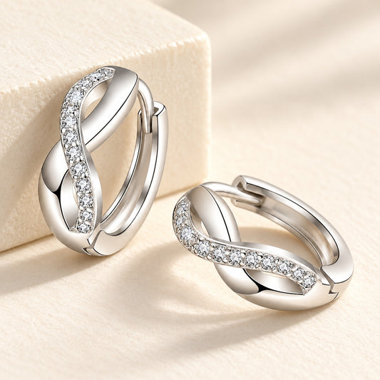 Diamanté Twist Hoop Earrings VIP