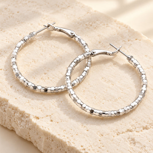 Diamond Cut Hoop Earrings VIP