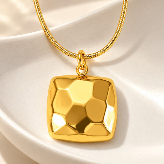 Geometric Cube Pendant Necklace VIP