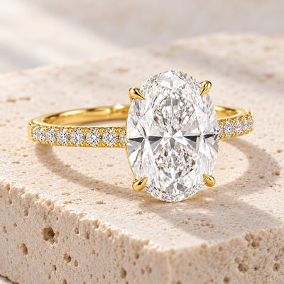 Gold 2ct Oval Ring VIP