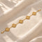 Gold Fluted Clover Bracelet