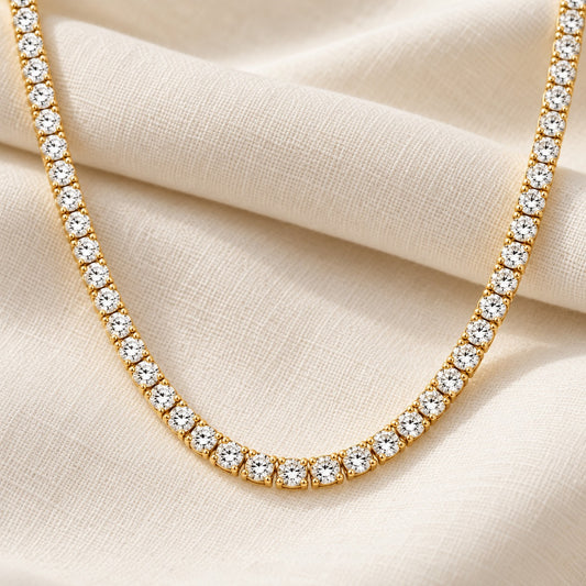 Gold Tennis Necklace VIP