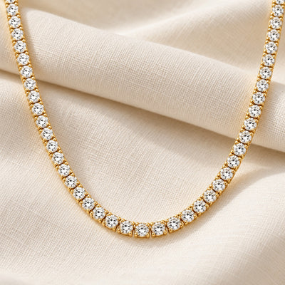 Gold Tennis Necklace VIP