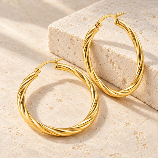 Large Twist Hoop Earrings VIP