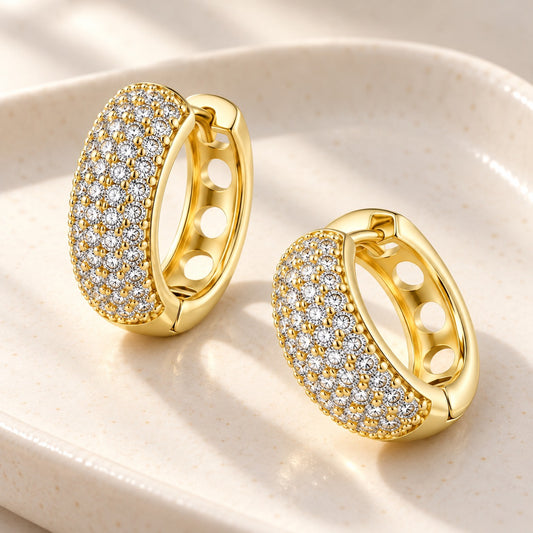 Lavish Shine Huggie Earrings VIP