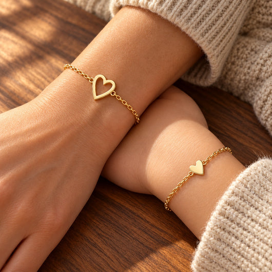 Matching Hearts Bracelets