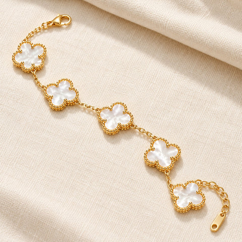 Mother Of Pearl Clover Bracelet VIP