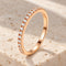 Rose Gold Half Eternity Band Ring 2mm