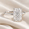 Silver 1-5ct Rectangle Ring