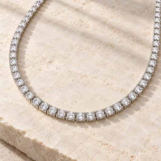 Silver Tennis Necklace VIP