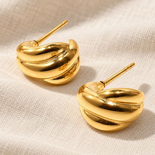 Twist Dome Stud Earrings VIP
