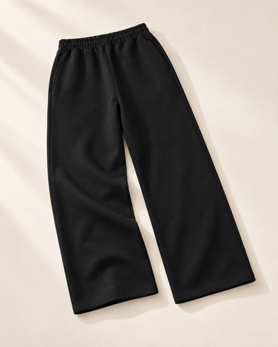 Wide Leg Sweatpants in black